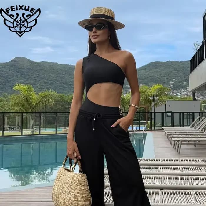 Une épaule 2025 Sexy femmes une pièce maillot de bain