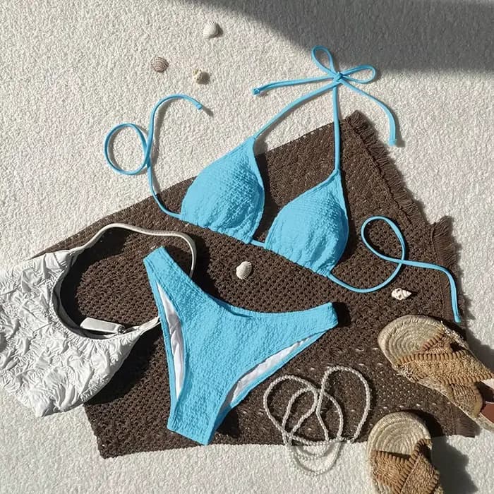 Nouvel ensemble bikini femme 2026 – Maillot de bain sexy bandeau triangle, haut et bas séparés, idéal pour la plage, la piscine et les vacances