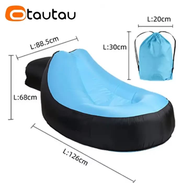 OTAUTAU-Chaise longue gonflable portable, canapé de camping en plein air, pouf confortable, pouf, jardin, plage, piscine, chaise longue inclinable SF112