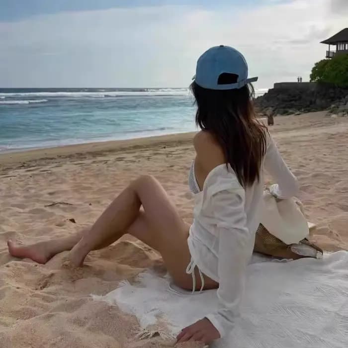 Maillot de bain quatre pièces coréen pour femme