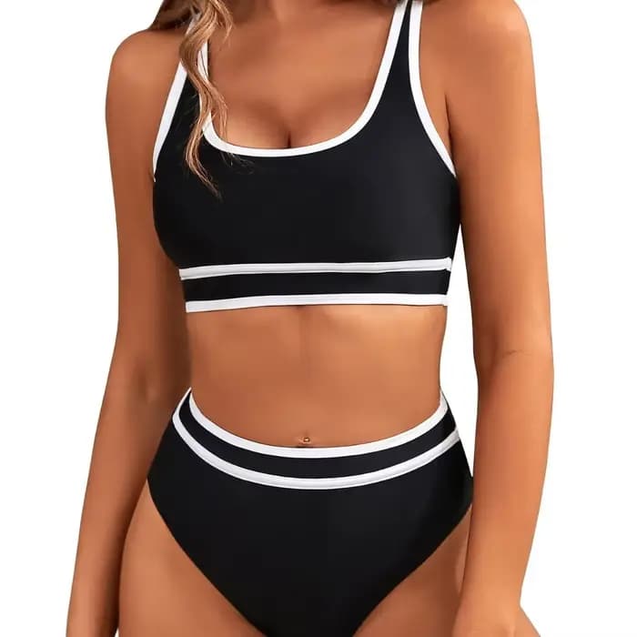 Maillot de bain bikini sexy pour femme, deux pièces, design tendance fendu, mode transfrontalière, tenue de piscine et de plage