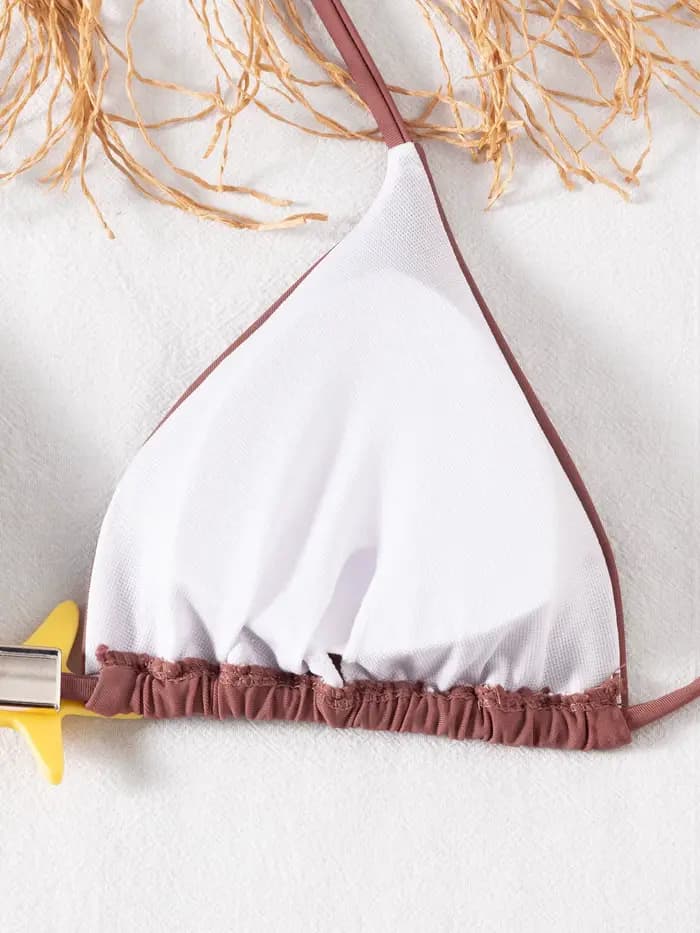 Maillot de bain femme trois pièces avec jupe