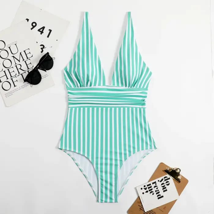Maillot de bain tendance une pièce bandes maillots de bain femme Push baigneurs maillots de bain mai