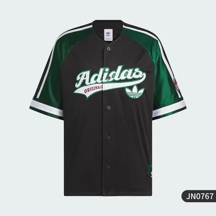 Adidas officiel authentique unisexe ample et respirant boutonné manches courtes T-shirt JN0767