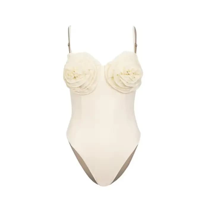 Maillot de bain à fleurs 3D pour femmes, une pièce sexy avec jupe, ensemble deux pièces, tenue de pl