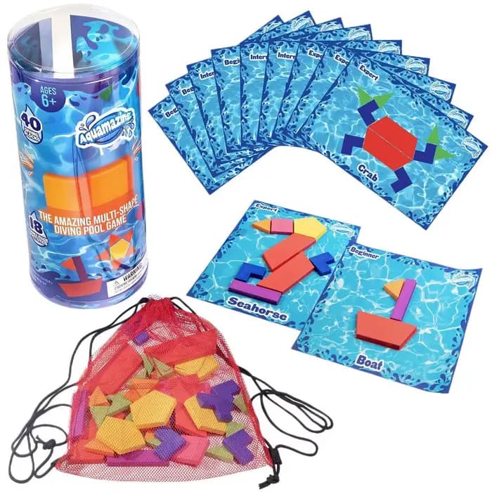 Jeu de Pêche aux Trésors Sous-Marins pour Enfants - Jouets de Piscine et d'Étanche pour la Recherche
