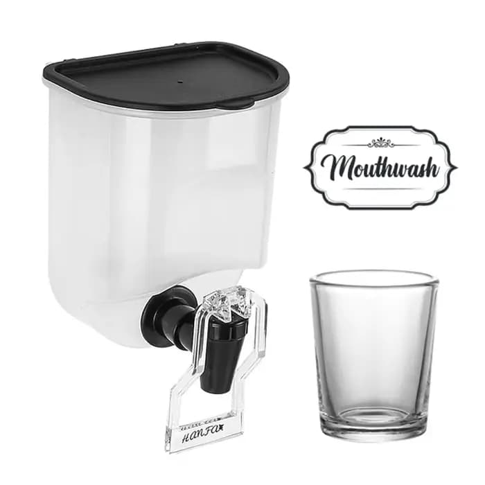 Distributeur de bain de bouche de 600ml, pour salle de bain, liquide réutilisable, dentifrice, désod