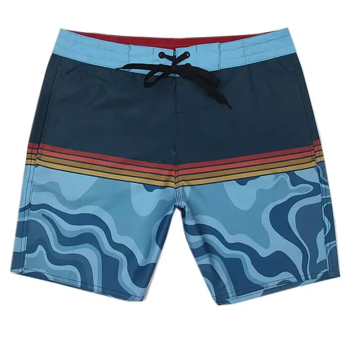 Short de plage à séchage rapide pour homme, coupe ample, élastique, décontracté, longueur trois-quar