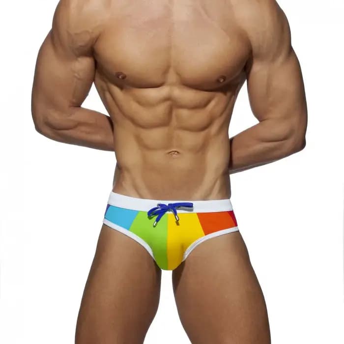UXH rembourré contraste couleur slip De bain push-up Sexy maillots De bain hommes slip De natation S