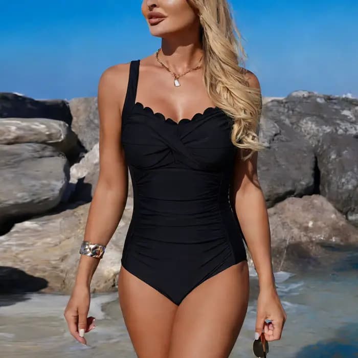 Maillot de bain une pièce pour femmes et jeunes filles, imprimé color block, style athlétique, rembo
