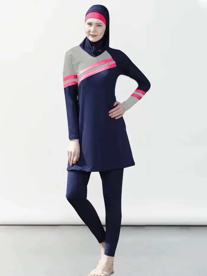 Maillot de bain musulman pour femmes, modeste, burkini, à la mode, couverture complète, conservateur