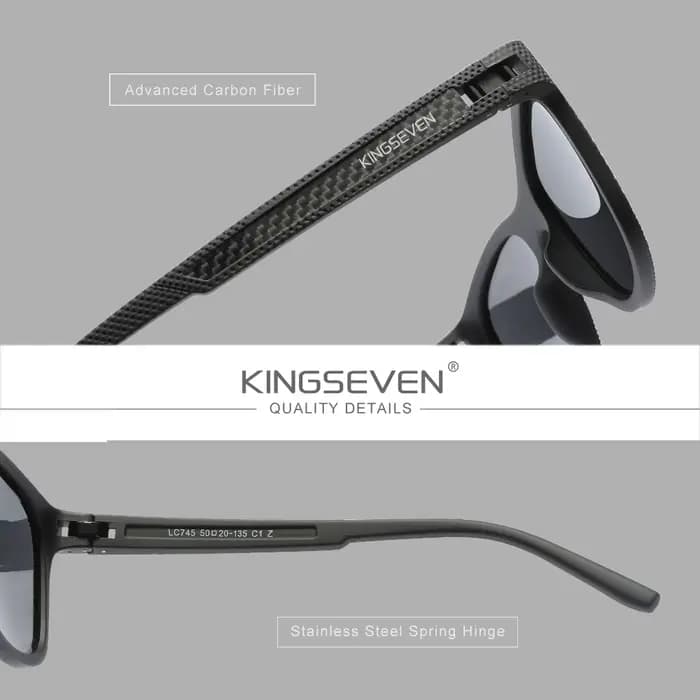 KINGSEVEN Lunettes de soleil polarisées UV400 tendance pour hommes et femmes, montures classiques et