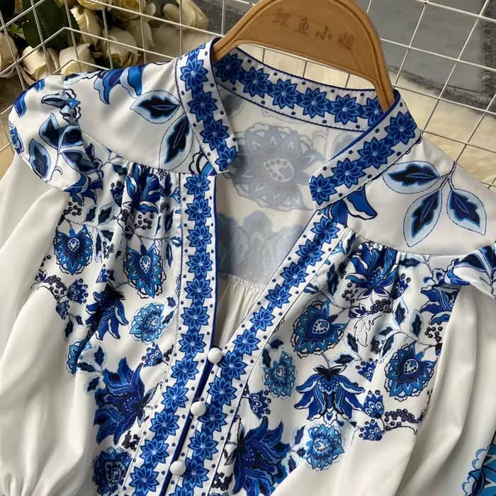 Robe de Palais à Manches sulfpour Femmes, Chemises Trapèze à Simple Boutonnage, Élégantes, Impressio