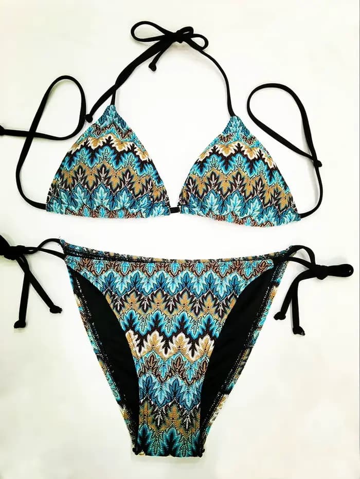 Micosoni Italie – Nouveauté Maillot de Bain Femme Tendance Été – Ensemble Bikini Taille Basse Tricot