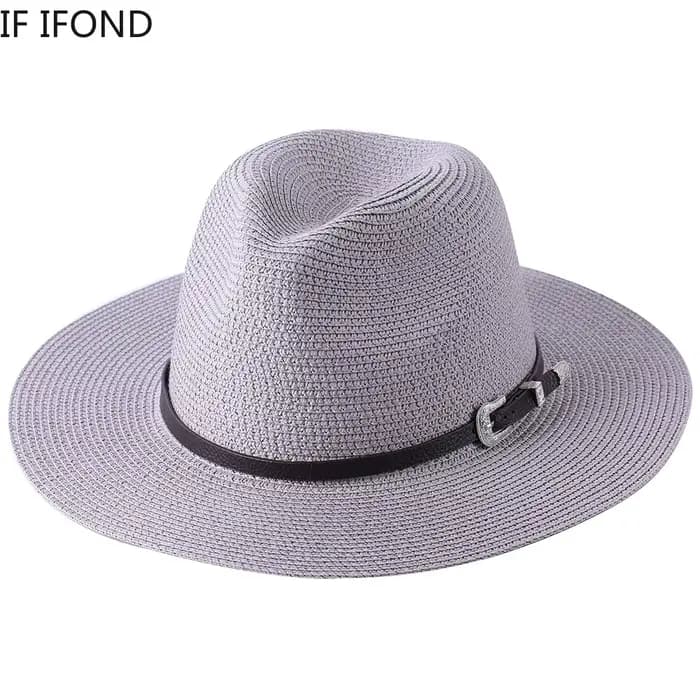 Chapeau de paille de grande taille 60CM pour parents et enfants, en papier d'été, Panama, Jazz, plag