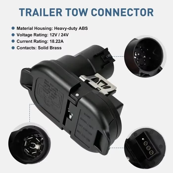 Faisceau de câblage de remorque 7 voies et 4 voies avec support, pour F150, Chevy Silverado, RAM 200