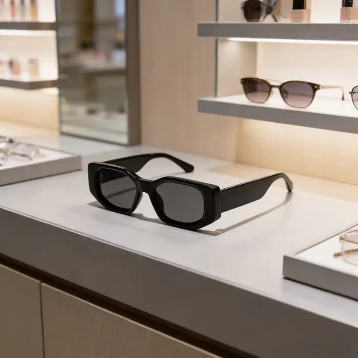 Lunettes de soleil de mode Ruiao 2026, nouveau modèle noir classique rétro de marque, monture épaiss
