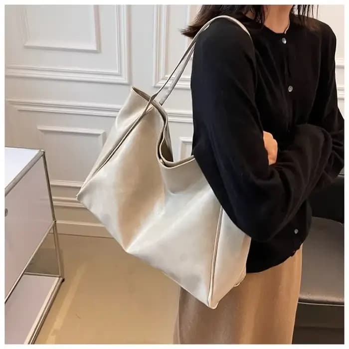 Sac fourre-tout en cuir Pu souple pour femmes, pochette sous les bras de grande capacité, sac à band