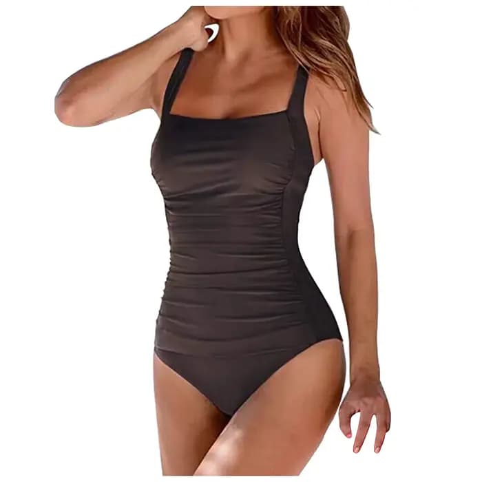 Maillot de bain d'été Sexy femmes une pièce maillots de bain maillot de bain femme couleur unie body