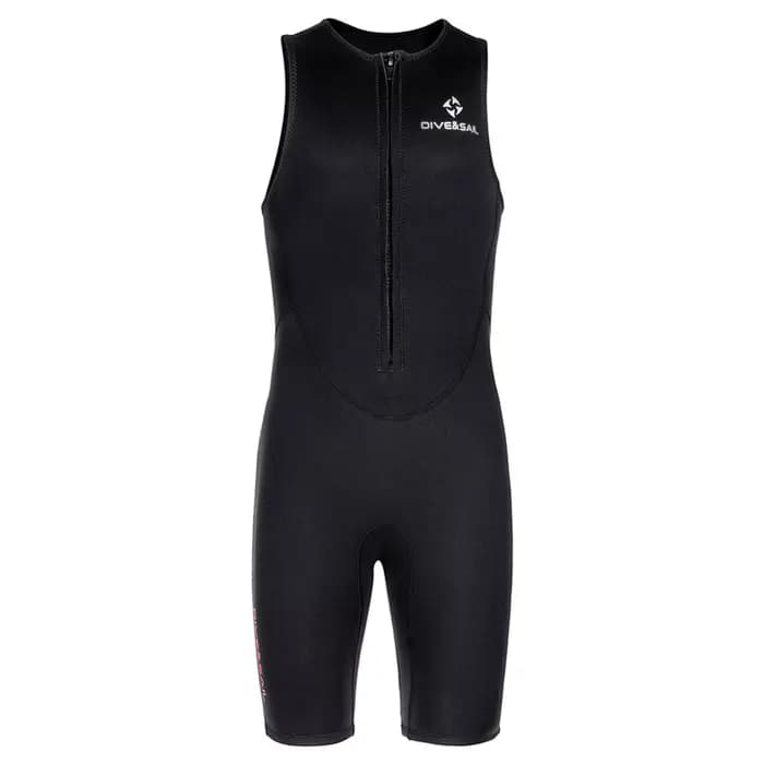 Maillot de bain une pièce pour hommes, 2mm, sans manches, fermeture éclair sur le devant, couleur un