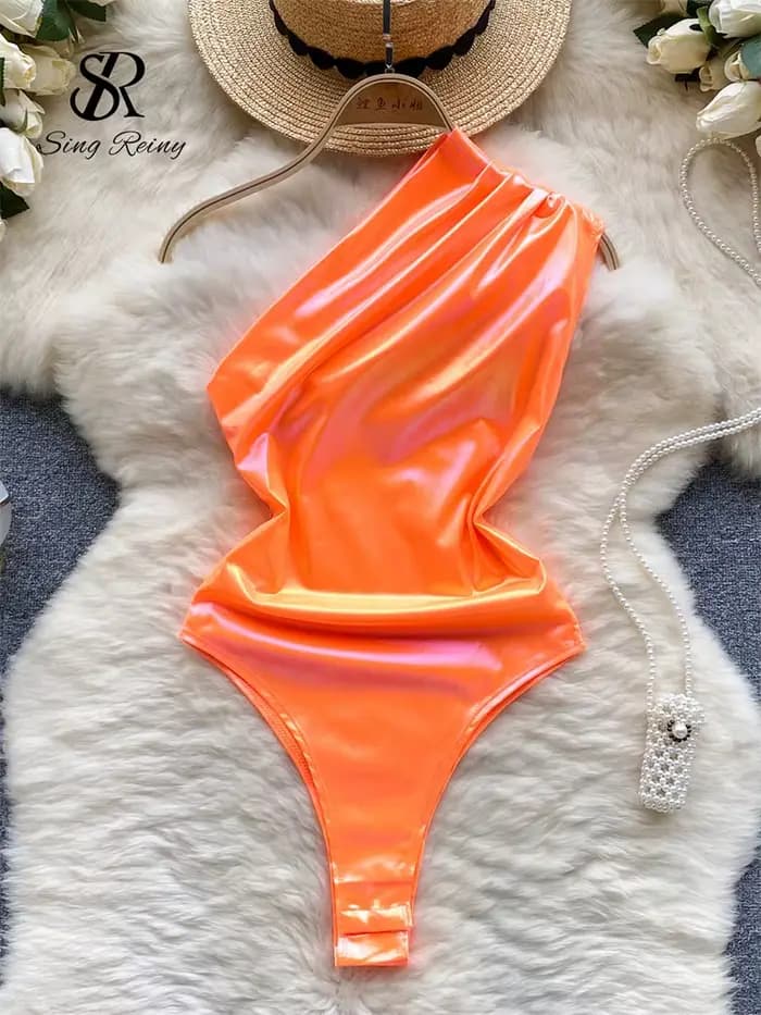 SINGREINY − Bikini de plage pour femmes, maillot de bain sexy, ouvert à l'entrejambe, à la mode, été