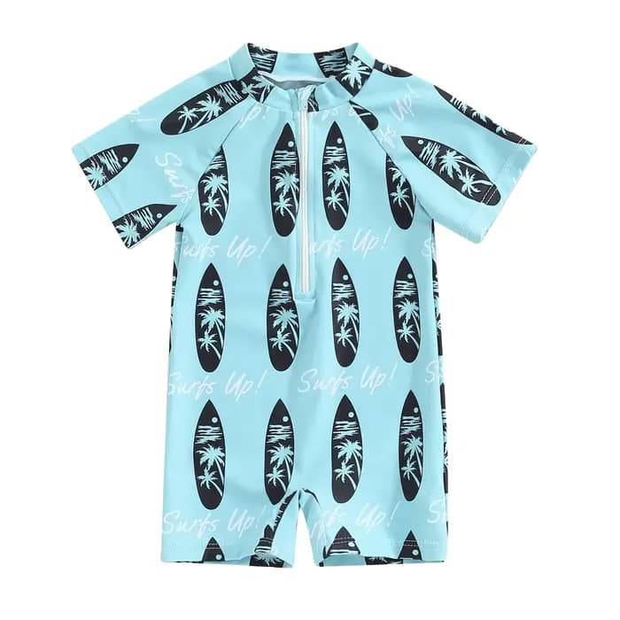 Maillot de bain à manches courtes pour bébé garçon, vêtements de plage pour tout-petits, imprimé arb