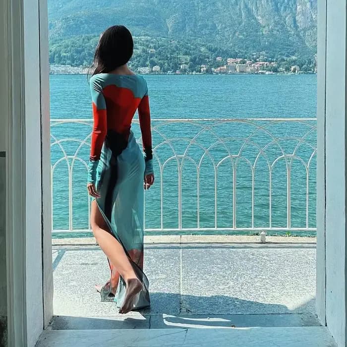 Yivorovy-Robe de plage longue à imprimé floral pour femme, coupe couvertes, maille transparente, man