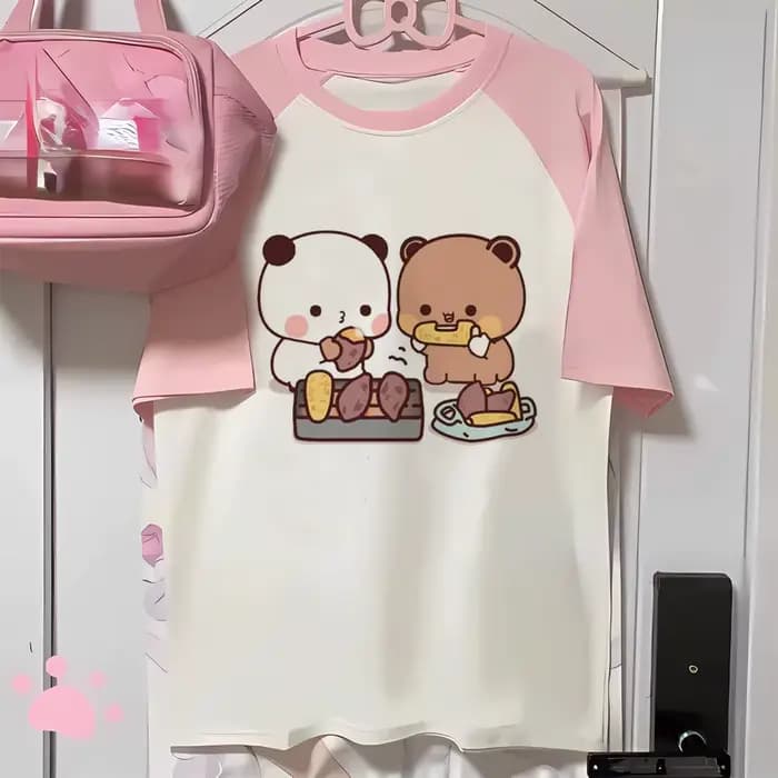Bubu Dudu t-shirt fille Pastel respirant rétro Punk chemise colorée femmes Pastel hip hop Grunge har