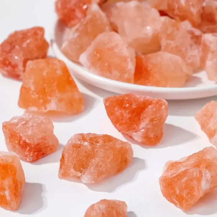 40g/120g/240g pierre brute de sel d'orange naturel de l'himalaya, Quartz irrégulier de sel d'orange