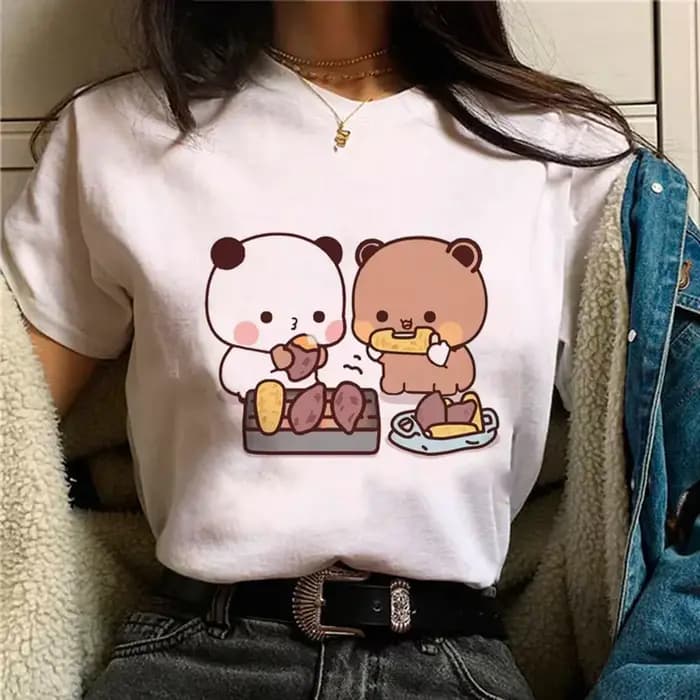 Bubu Dudu t-shirt femmes bande dessinée designer anime haut fille graphique vêtements drôles