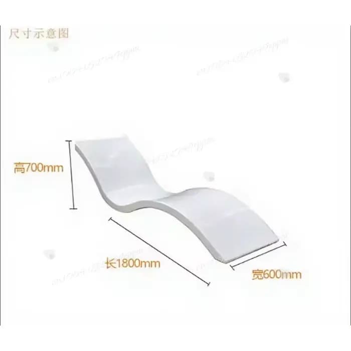 HOME.HOT.Chaise longue de piscine, résistante à la décoloration, mobilier de patio imperméable, pour