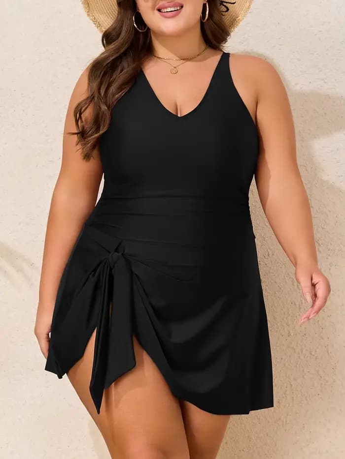 2026 grande taille maillot de bain femmes une pièce à bretelles robe de plage maillots de bain femme