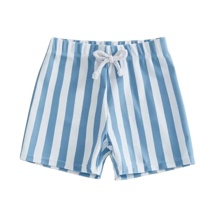 Maillot de bain pour bébés garçons, imprimé à rayures, taille élastique, short de plage, short de pl
