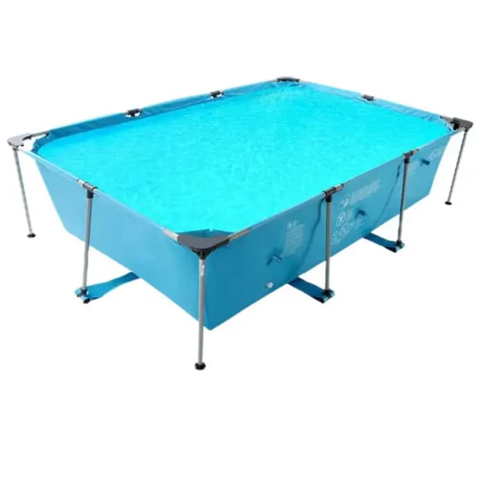 Piscine d'extérieur hors sol à cadre rectangulaire de 15 pieds, type 178 "x 87" avec cadre en métal