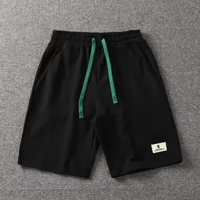 Short d'été rétro américain en éponge blanc pour homme, mode masculine délavée, taille élastique, pr