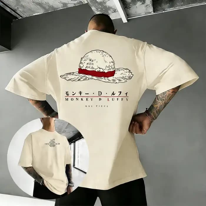 T-shirt One Piece Anime Luffy pour Hommes et Femmes, T-shirt graphique d'été, Streetwear décontracté
