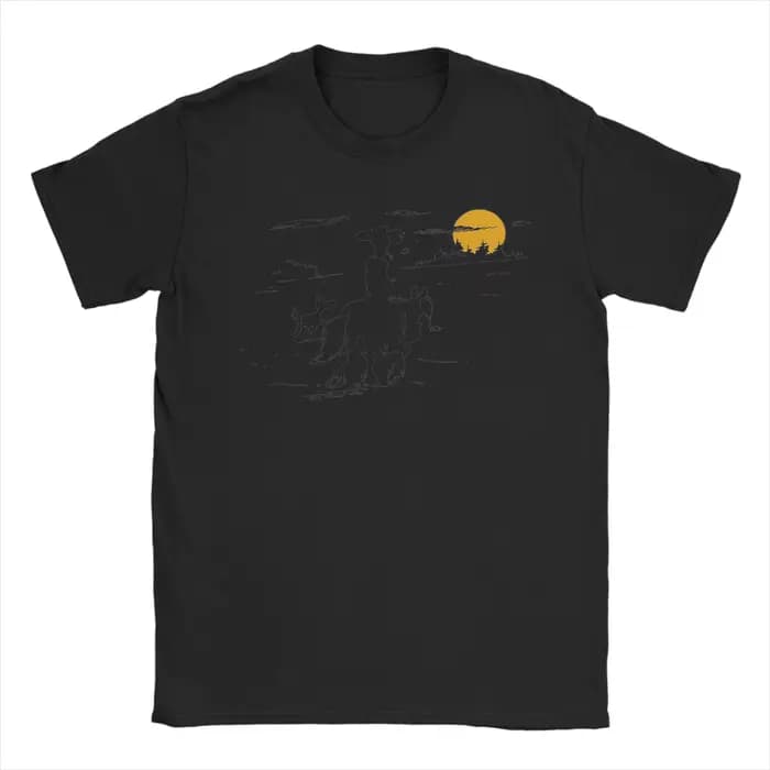 Lucky Luke Jolly Jumper et Rantanplan T-shirts pour hommes en pur coton, T-shirt amusant à col rond,