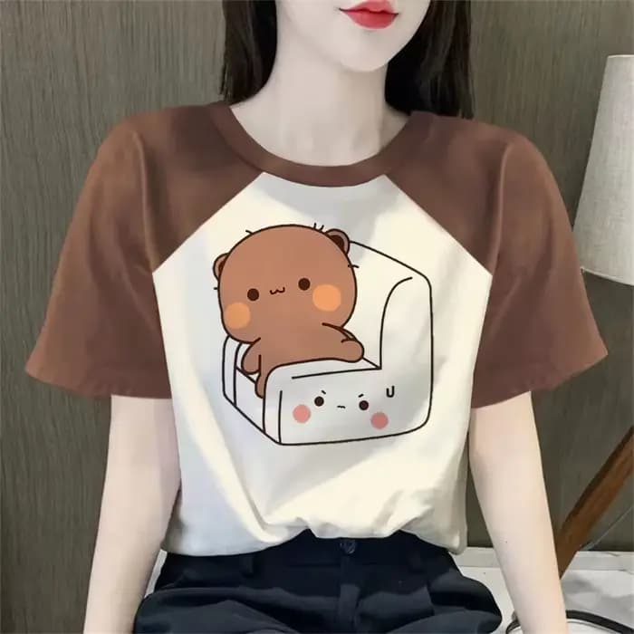 Bubu Dudu t-shirt fille rétro gothique kawaii années 80 t-shirt classique confortable coloré Y2k uni