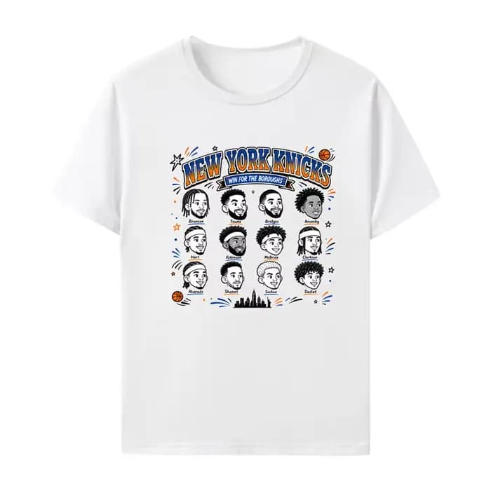 T-shirt de l'équipe des Knicks de New York pour l'été 2026, vêtements en coton pour hommes et femmes