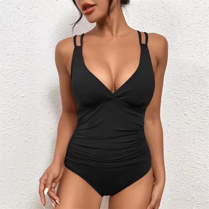 Maillot de bain une pièce pour femmes, Sexy, contrôle du ventre, couleur unie, rétro, rayé, aminciss