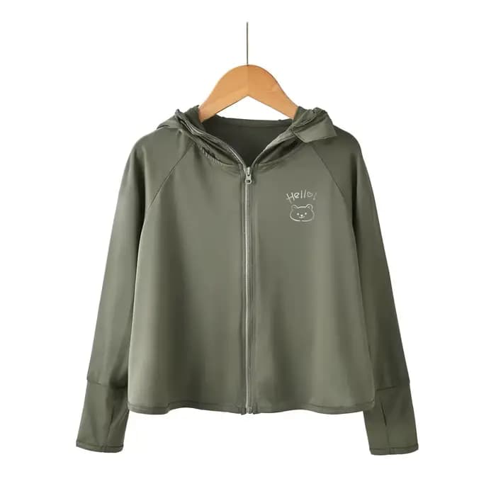 Vêtements d'extérieur de Protection solaire pour bébé, soie glacée, Protection UV fine, veste d'été