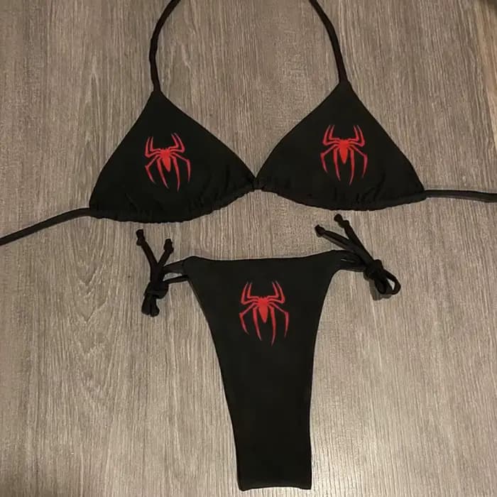 Bikini punk gothique pour filles, haut court mignon, bikini sexy, style Emo y2k, vêtements Harajuku,