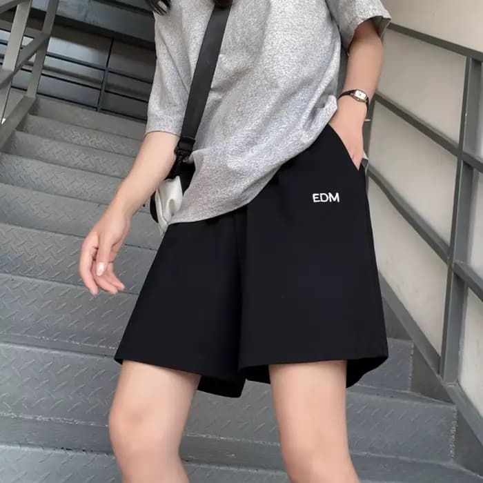 Short brodé de lettres Harajuku pour femmes, pantalon court de sport ample, décontracté, Vintage, ru