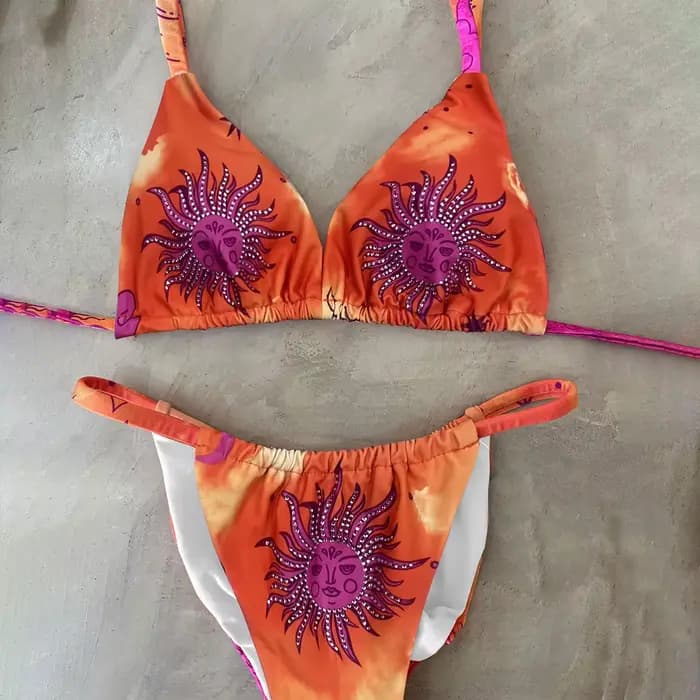 Maillot de bain Sexy col en V Bikini licou maillots de bain maillot de bain femmes sépare maillots d