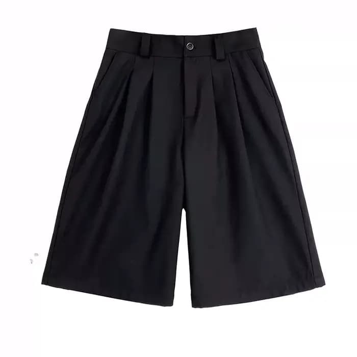 Mauroicardi printemps été ample décontracté doux noir plissé Shorts pour hommes hommes avec taille h