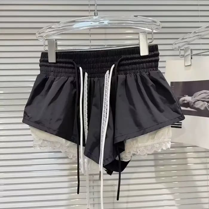 Short femme été 2025 nouveau blanc mode coréenne Harajuku ballon jupe courte femme vêtements Y2k noi