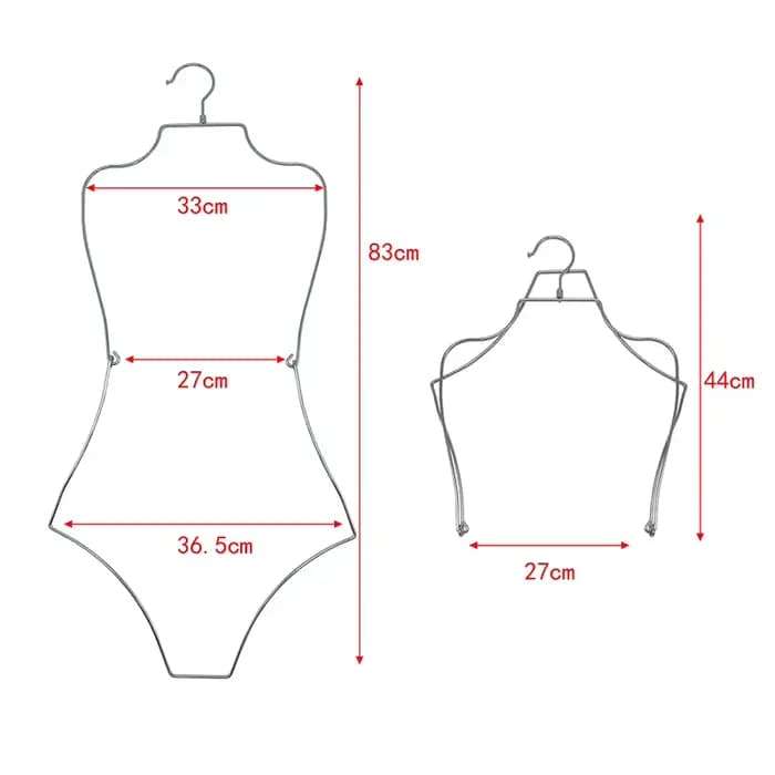 Cintre de maillot de bain en fil métallique, cintre de maillot de bain en forme de corps, cintre de