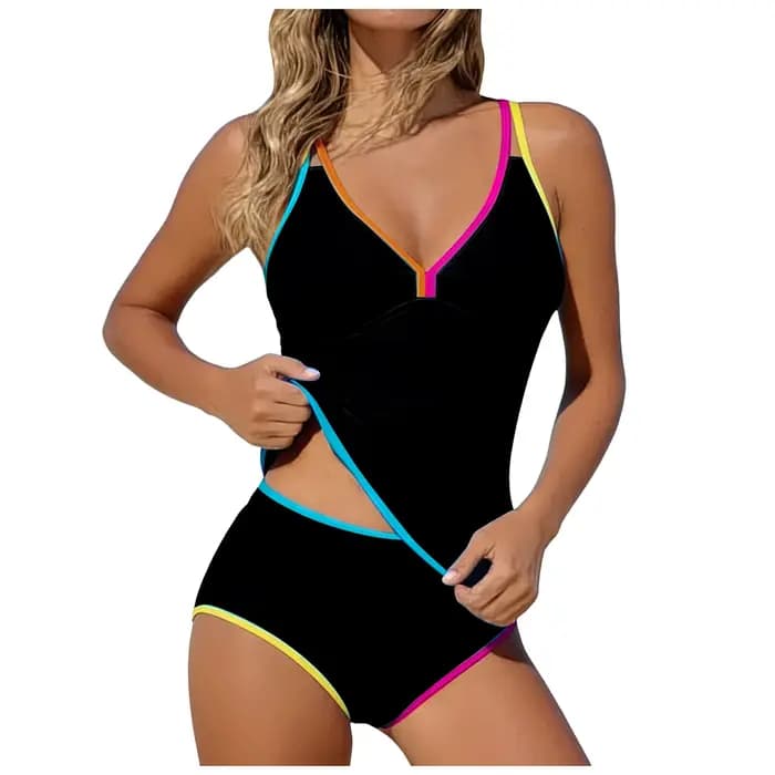 Tankinis pour femmes, maillots de bain deux pièces sexy à taille haute, maillots de bain vintage deu