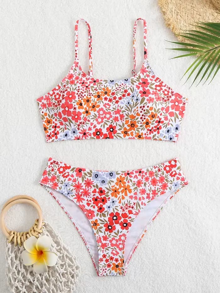 Maillot de bain sexy 2026 pour femme, ensemble bikini taille haute brésilien à col montant, idéal pour la plage
