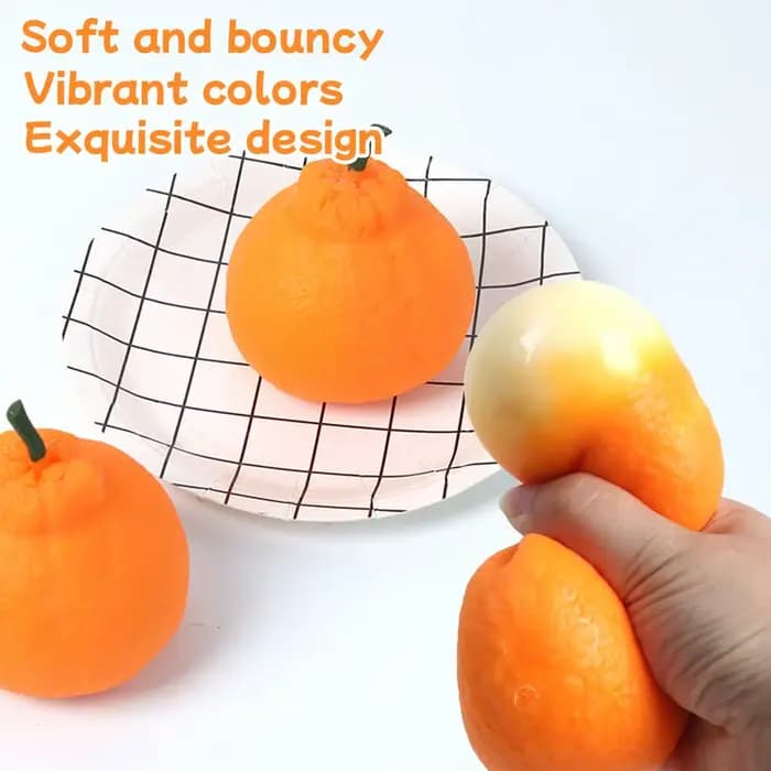 Jouet anti-stress orange moche pour soulager l'anxiété, jouets sensoriels mignons en forme de citron, jouets fantaisie, simulation de fruit, décoration d'intérieur